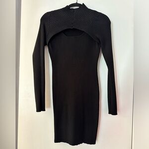 Long sleeve mini sweater dress